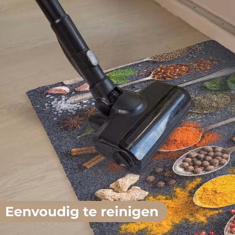 Kruiden - Lepels - Culinair - Kleurrijk - Sfeervol Deurmat klein -reinigen_NL