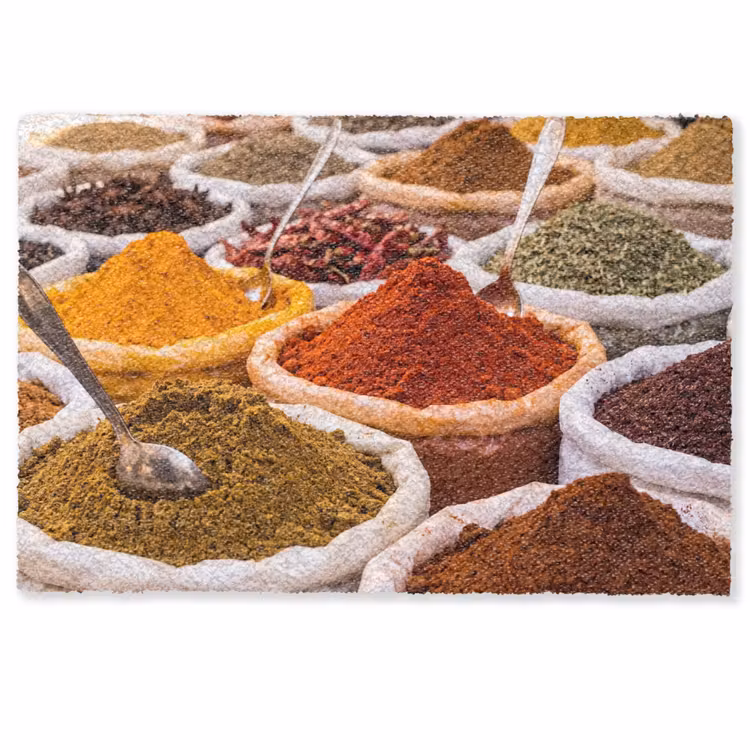 Deurmat - Kruiden - Markt - Eten - Kruiden - Markt - Eten Deurmat klein