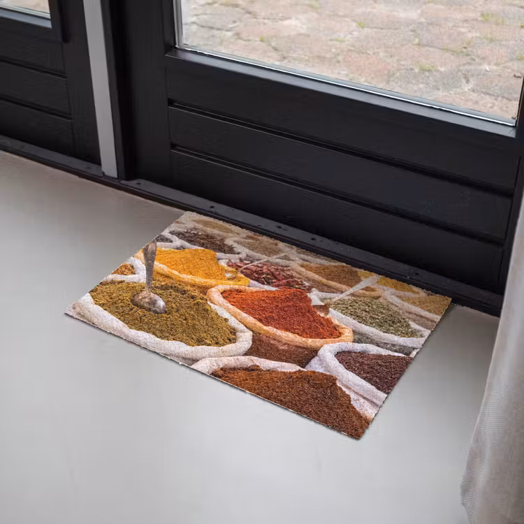 Deurmat - Kruiden - Markt - Eten - Kruiden - Markt - Eten Deurmat klein