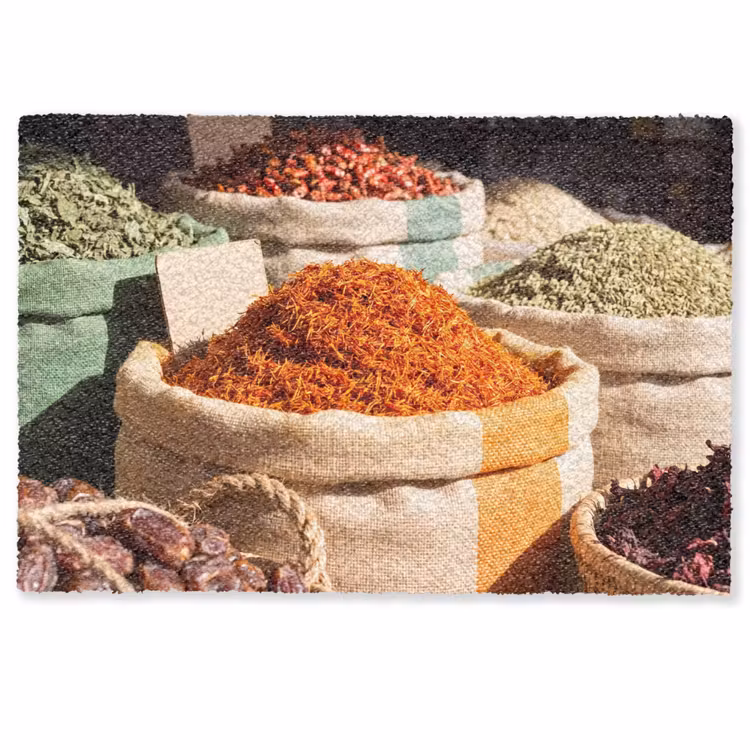 Deurmat - Kruiden - Markt - Kleurrijk - Kruiden - Markt - Kleurrijk Deurmat klein