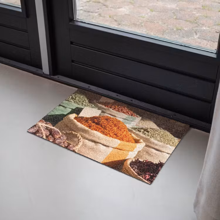Deurmat - Kruiden - Markt - Kleurrijk - Kruiden - Markt - Kleurrijk Deurmat klein