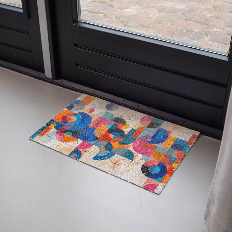 Kunst - Geometrisch - Abstract - Kleurrijk Deurmat klein -sfeer2