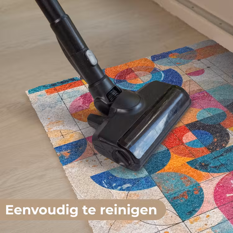 Kunst - Geometrisch - Abstract - Kleurrijk Deurmat klein -reinigen_NL