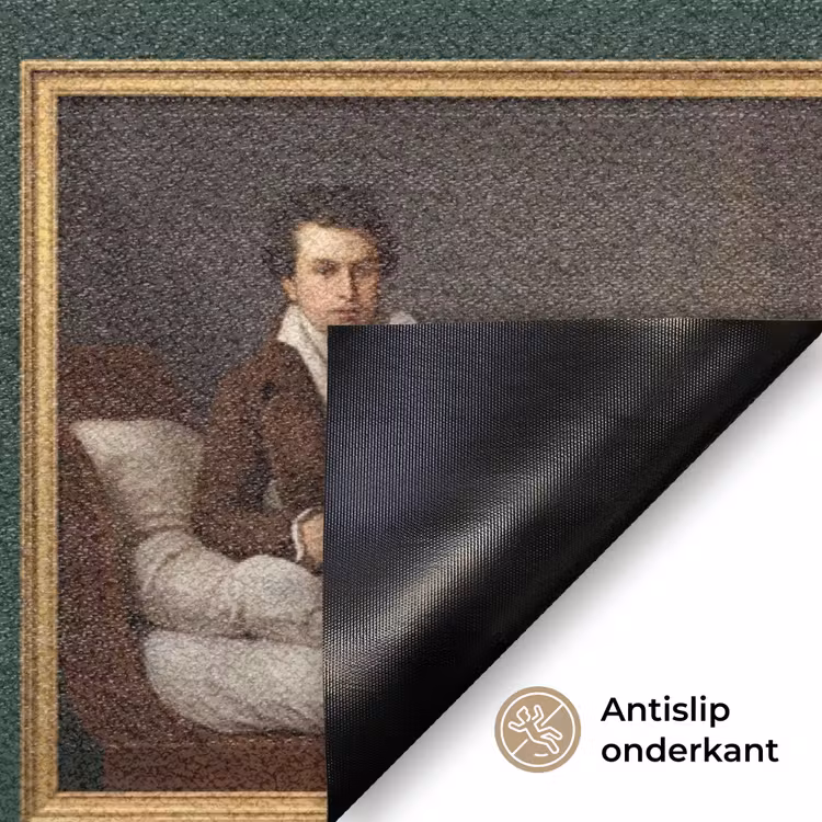 Kunst - Schilderijen - Collectie - Klassiek - Groen Deurmat klein -antislip_NL