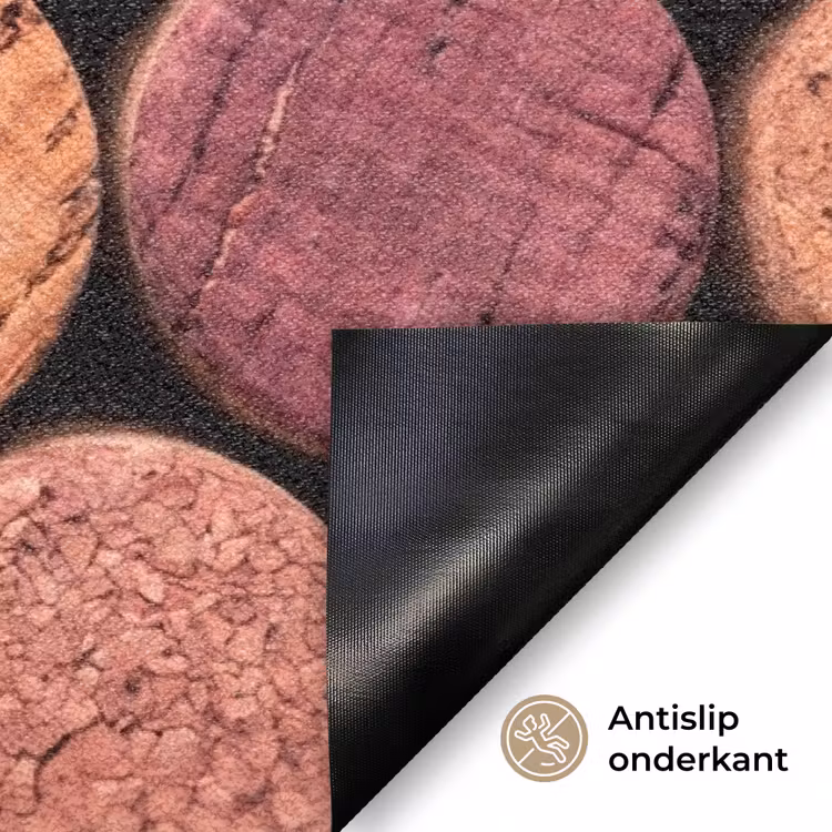 Kurk - Patroon - Abstract - Modern - Rood Deurmat klein -antislip_NL