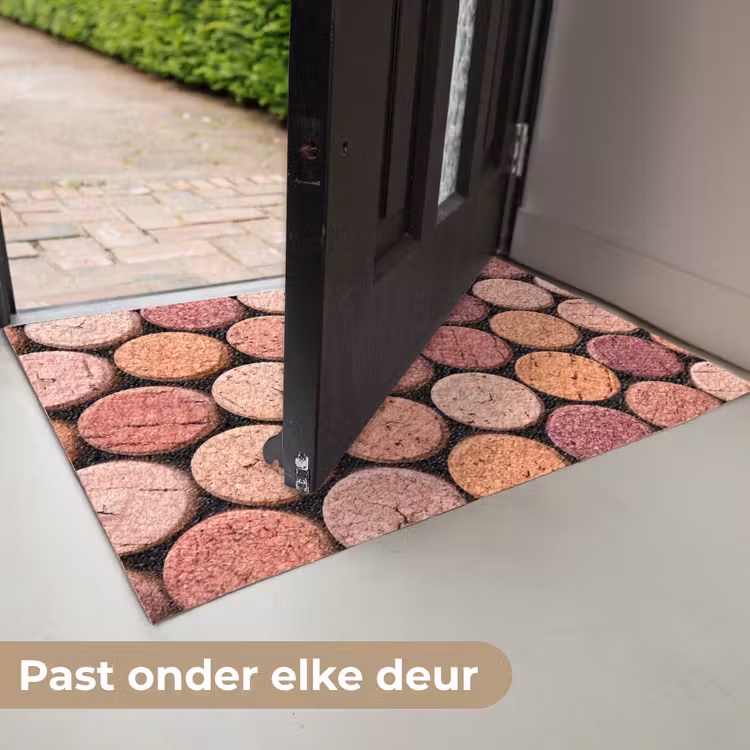 Kurk - Patroon - Abstract - Modern - Rood Deurmat klein -USP_NL