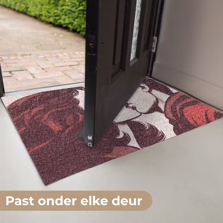 Kussen - Personen - Retro - Bordeaux Deurmat klein -USP_NL