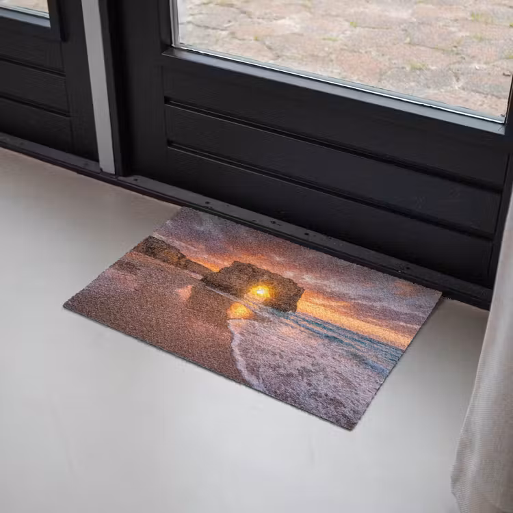 Kust - Rots - Zonsondergang - Zee - Natuur Deurmat klein -sfeer2