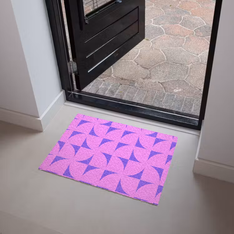 Kwadranten - Paars - Roze - Vierkanten Deurmat klein 898 -sfeer5