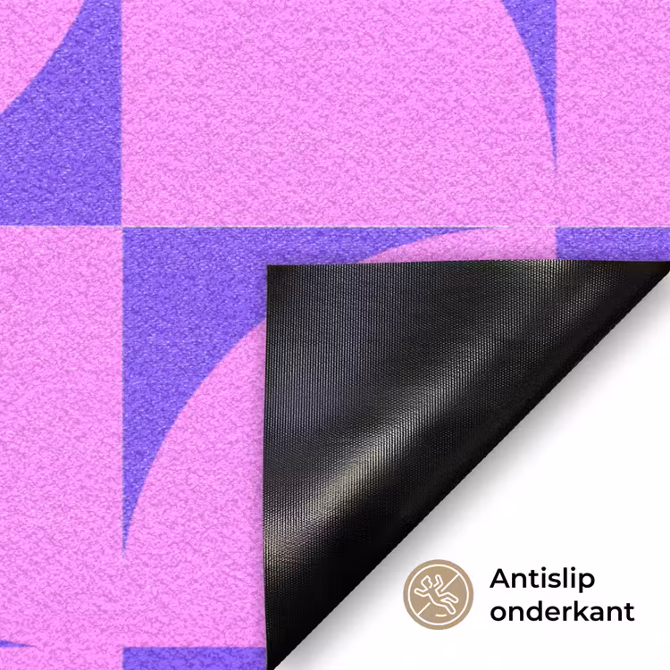 Kwadranten - Paars - Roze - Vierkanten Deurmat klein 898 -antislip_NL