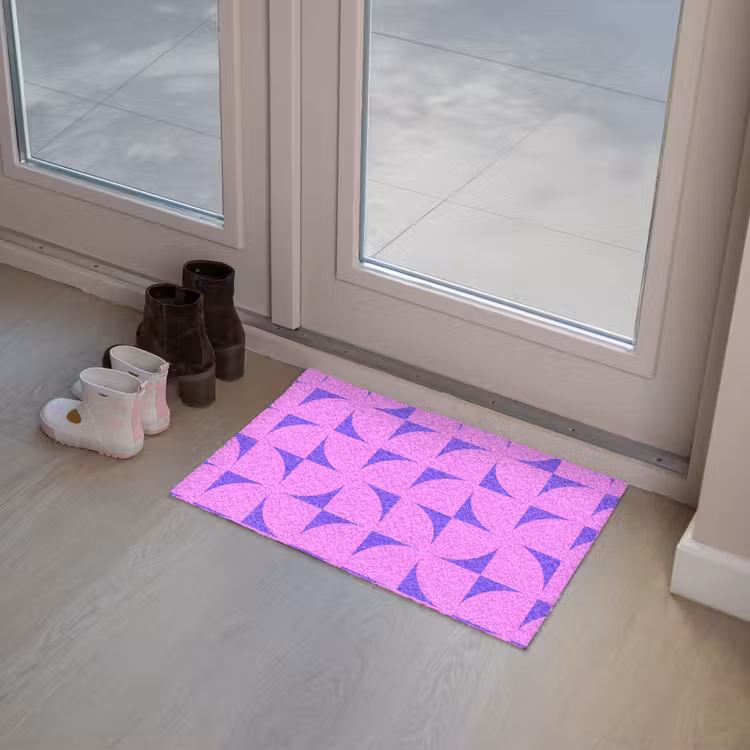 Kwadranten - Paars - Roze - Vierkanten Deurmat klein 898 -sfeer3
