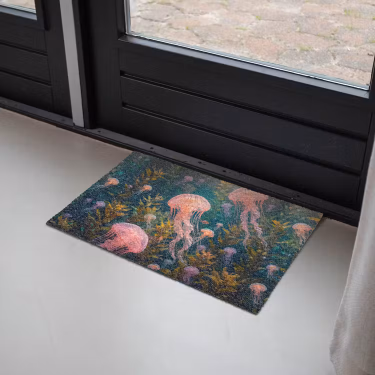 Kwal - Roze - Onderwater - Zeeleven - Dieren Deurmat klein -sfeer2
