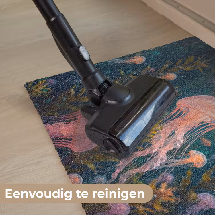 Kwal - Roze - Onderwater - Zeeleven - Dieren Deurmat klein -reinigen_NL