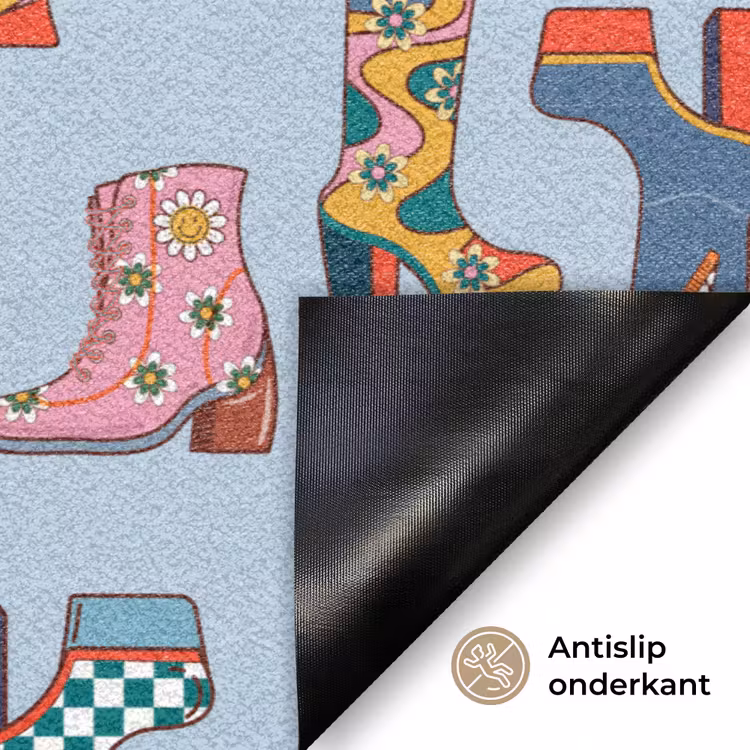 Laarzen - Patroon - Disco Deurmat klein 898 -antislip_NL