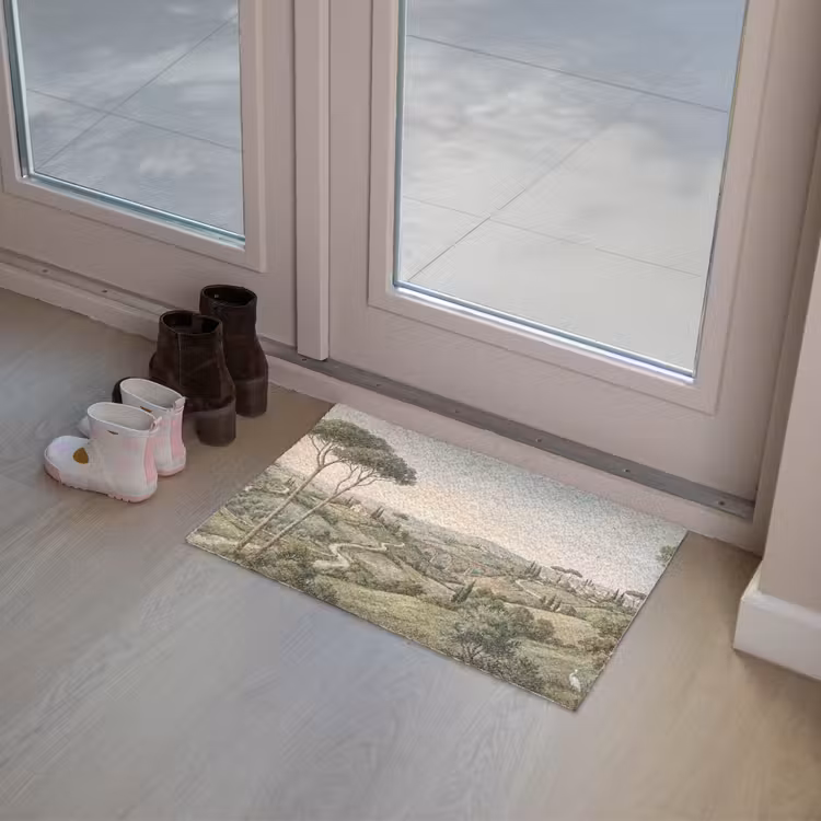 Landschap - Heuvels - Zandpad - Groen Deurmat klein -sfeer3