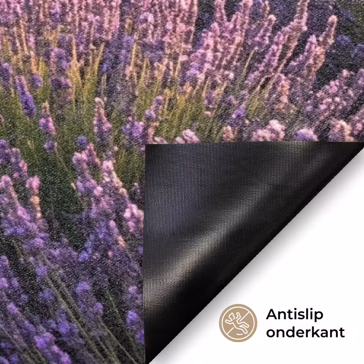 Landschap - Lavendelveld - Paars Deurmat klein -antislip_NL