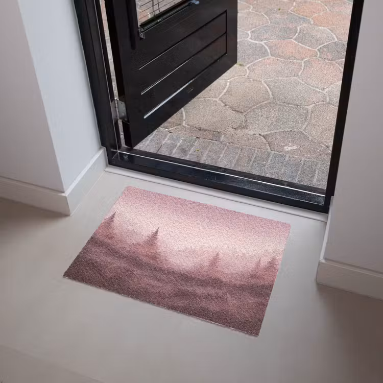 Landschap - Mistig - Roze Deurmat klein -sfeer5
