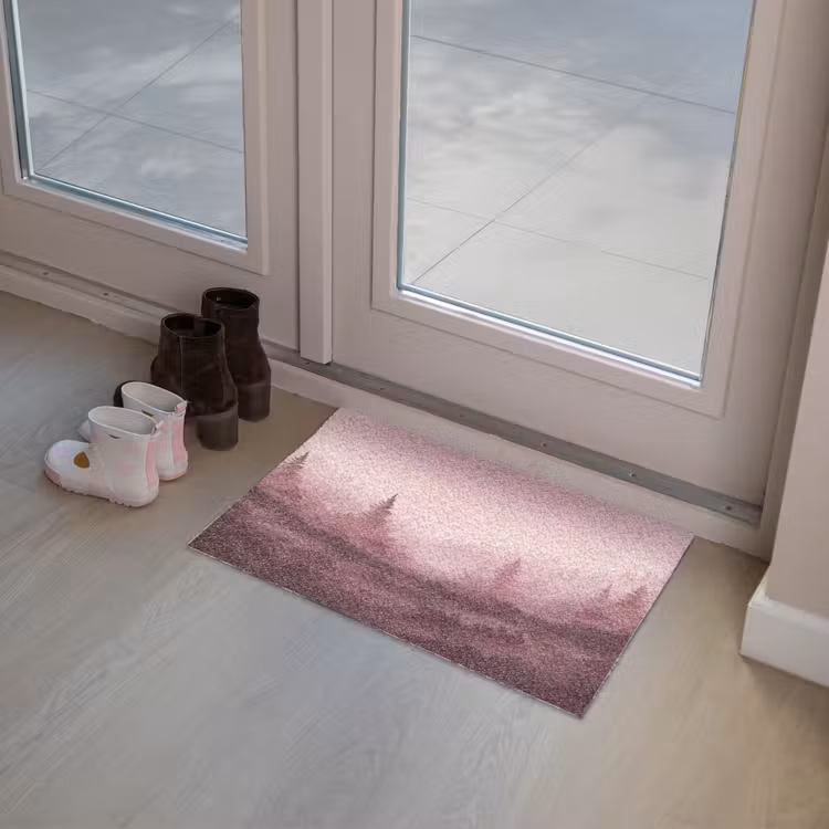 Landschap - Mistig - Roze Deurmat klein -sfeer3