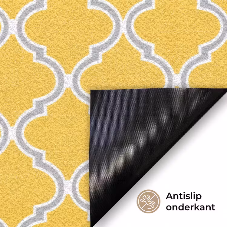 Lantaarn - Arabesk - Elegant - Geel Deurmat klein 898 -antislip_NL