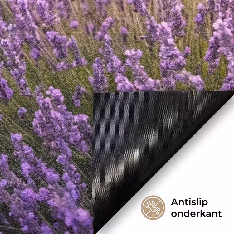 Lavendel - Veld - Natuur - Paars Deurmat klein -antislip_NL