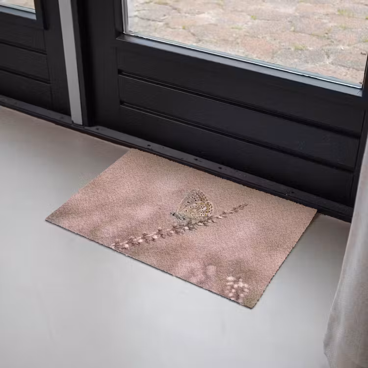 Lavendel - Vlinder - Paars Deurmat klein -sfeer2