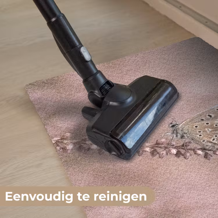 Lavendel - Vlinder - Paars Deurmat klein -reinigen_NL