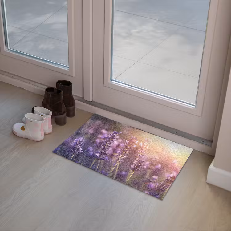 Lavendelbloemen - Paars - Zonlicht Deurmat klein -sfeer3