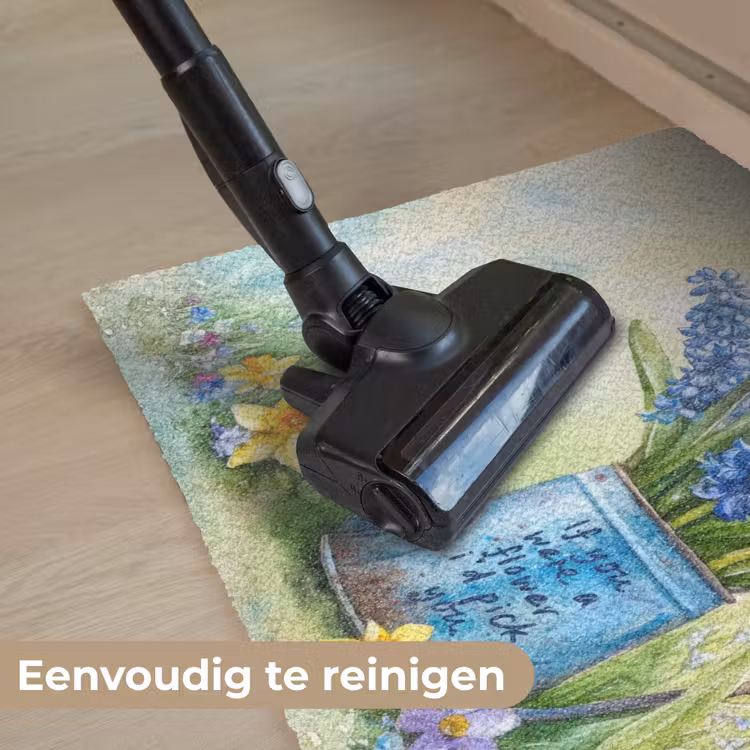 Lavendelbloemen - Quote - Gieter Deurmat klein -reinigen_NL