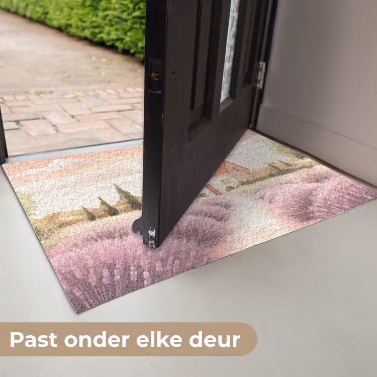 Lavendelveld - Huis - Paars Deurmat klein -USP_NL