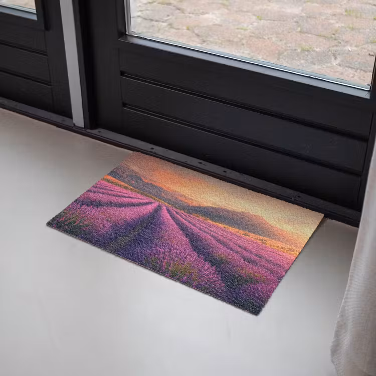Lavendelveld - Zonsondergang - Paars Deurmat klein -sfeer2