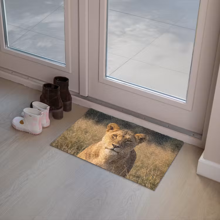 Leeuwin - Gras - Geel Deurmat klein -sfeer3