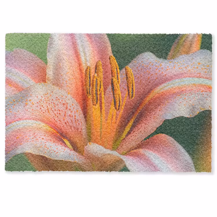 Lelie - Close up - Lichtroze Deurmat klein -zkaufland3d