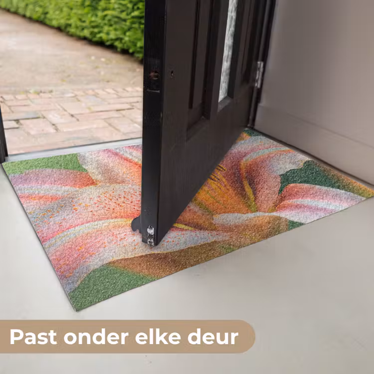 Lelie - Close up - Lichtroze Deurmat klein -USP_NL