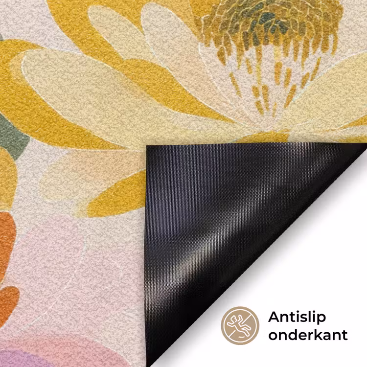 Lelies - Aquarel - Pastel Deurmat klein 898 -antislip_NL