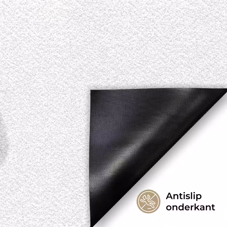 Lelies - Elegant - Zwart - Wit Deurmat klein -antislip_NL