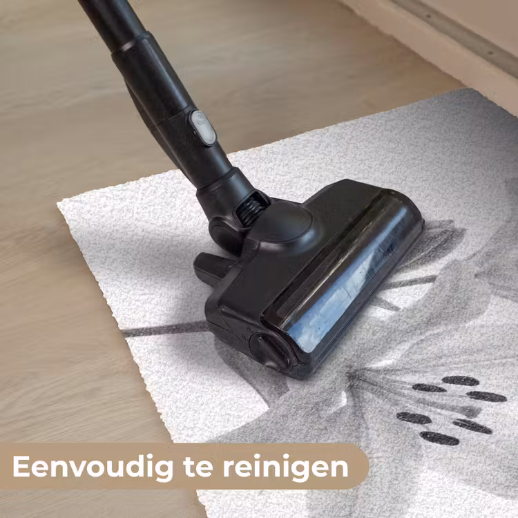 Lelies - Elegant - Zwart - Wit Deurmat klein -reinigen_NL