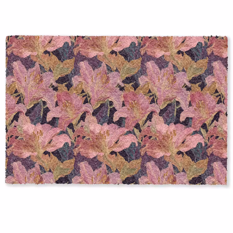 Lelies - Patroon - Roze - Goud Deurmat klein 898 -zkaufland3d