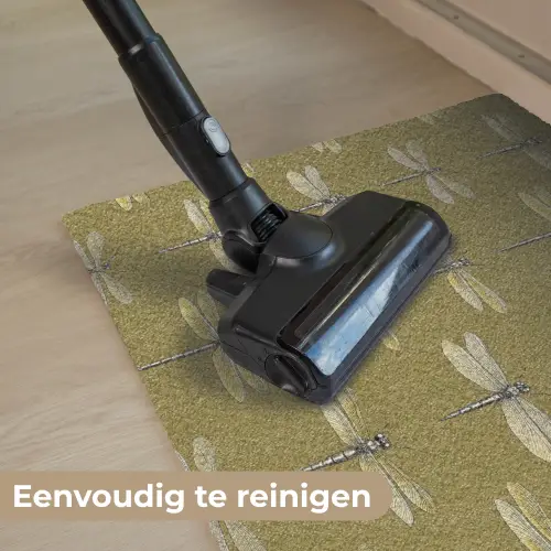Libellen - Patroon - Groen Deurmat klein 898 -reinigen_NL