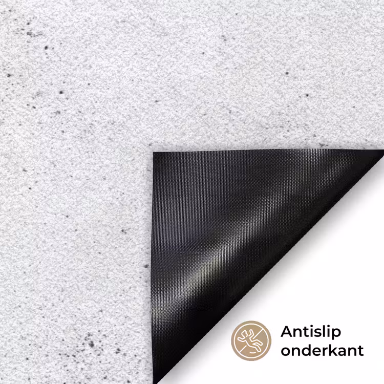 Lichtgrijs - Betonstructuur - Subtiel Deurmat klein 898 -antislip_NL