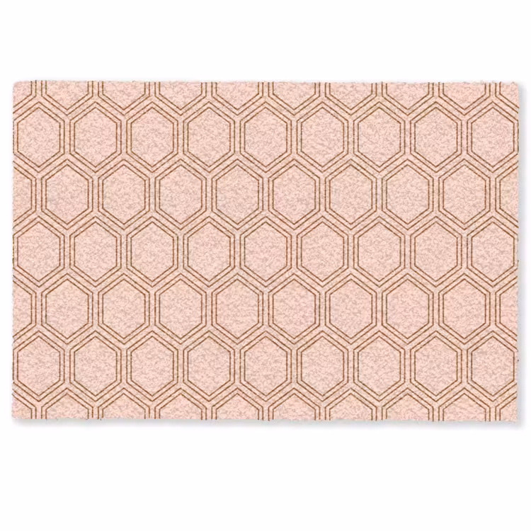 Lichtroze - Patroon - Symmetrisch Deurmat klein 898 -zkaufland3d