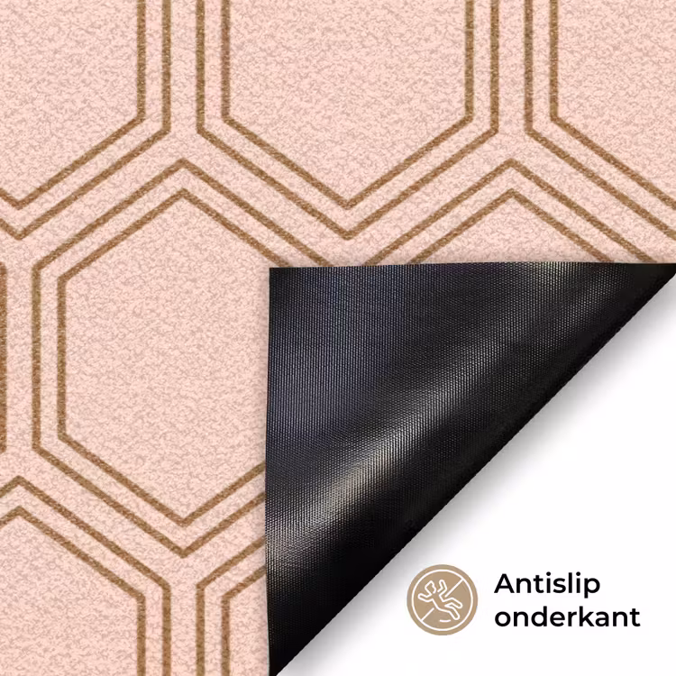 Lichtroze - Patroon - Symmetrisch Deurmat klein 898 -antislip_NL
