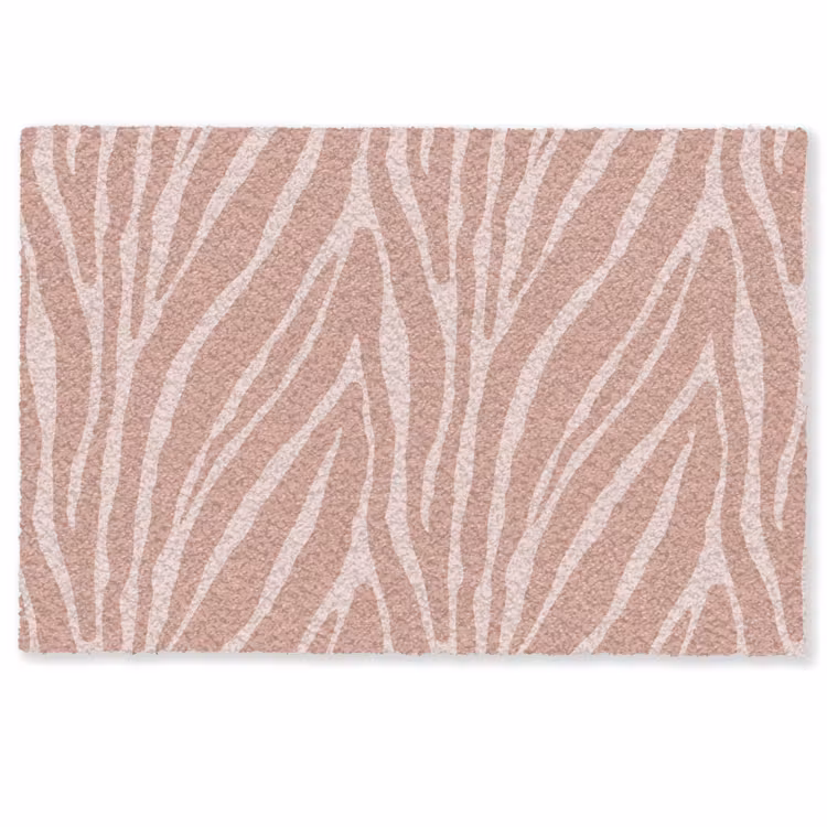 Lichtroze - Zebra - Patroon - Donkerroze Deurmat klein 898 -zkaufland3d