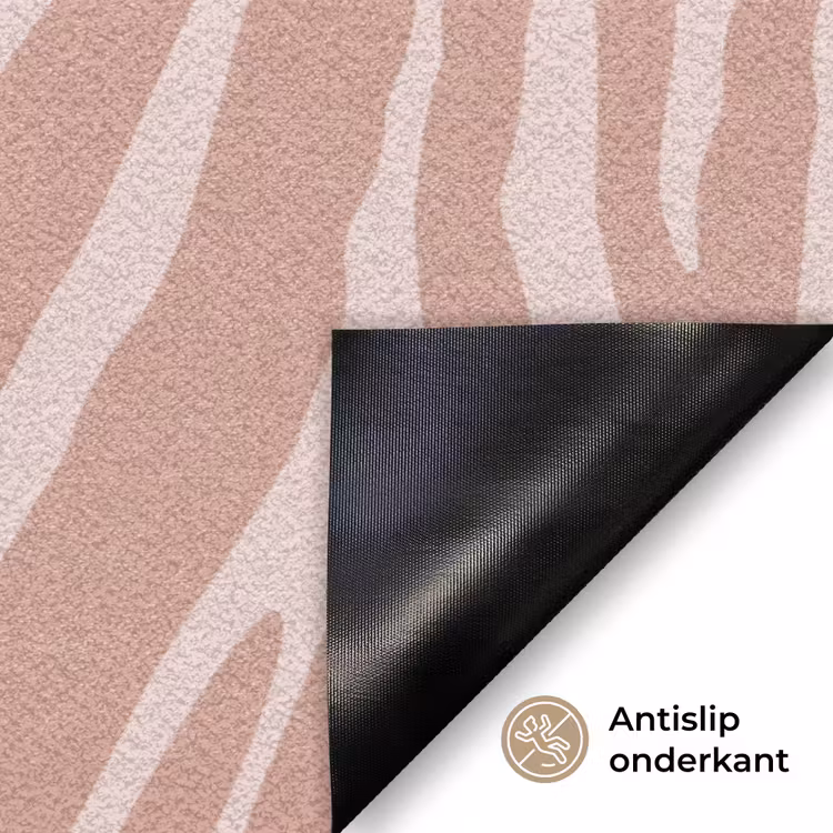 Lichtroze - Zebra - Patroon - Donkerroze Deurmat klein 898 -antislip_NL