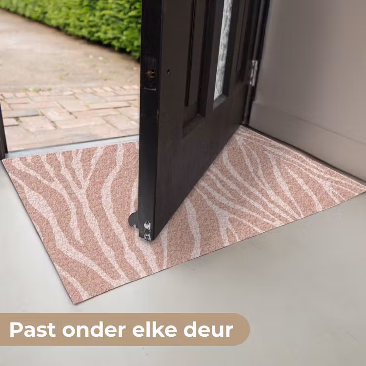 Lichtroze - Zebra - Patroon - Donkerroze Deurmat klein 898 -USP_NL