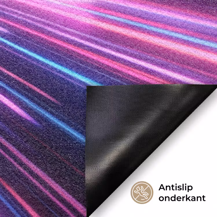 Lichtsnelheid - Ruimte - Roze - Paars Deurmat klein -antislip_NL