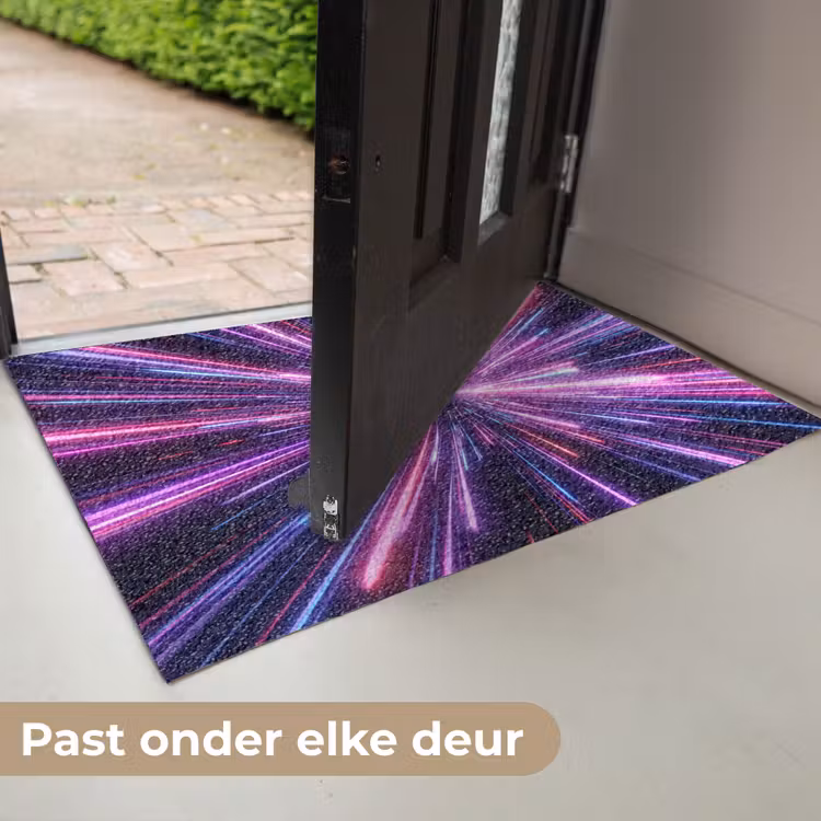 Lichtsnelheid - Ruimte - Roze - Paars Deurmat klein -USP_NL