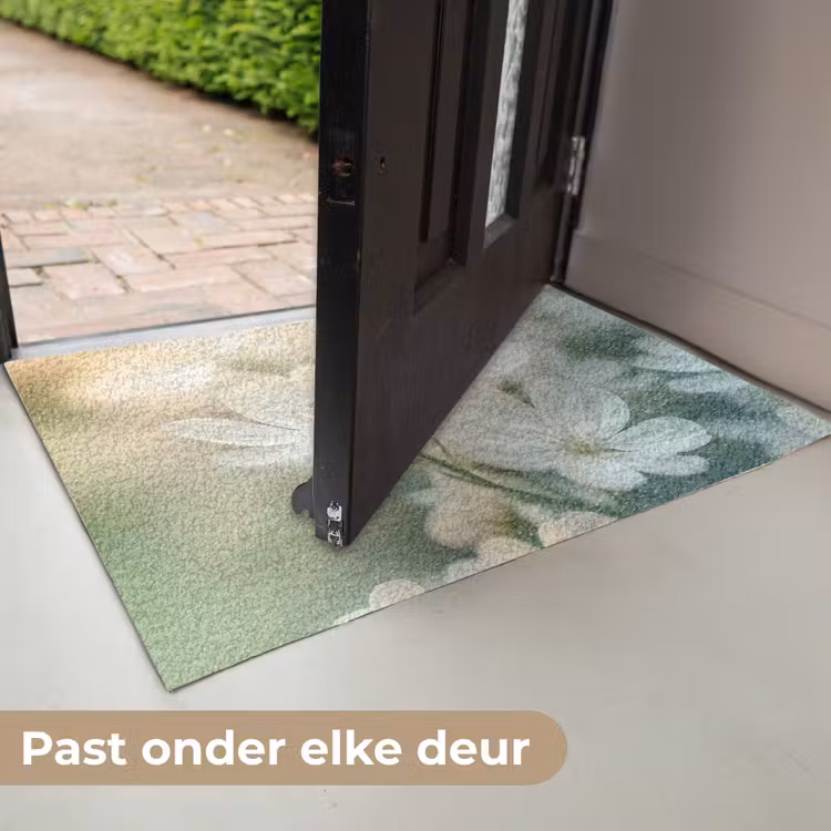 Lieveheersbeestje - Bloemen - Wit Deurmat klein -USP_NL