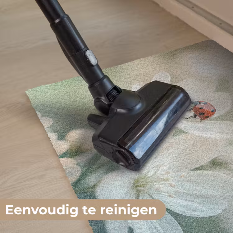 Lieveheersbeestje - Bloemen - Wit Deurmat klein -reinigen_NL
