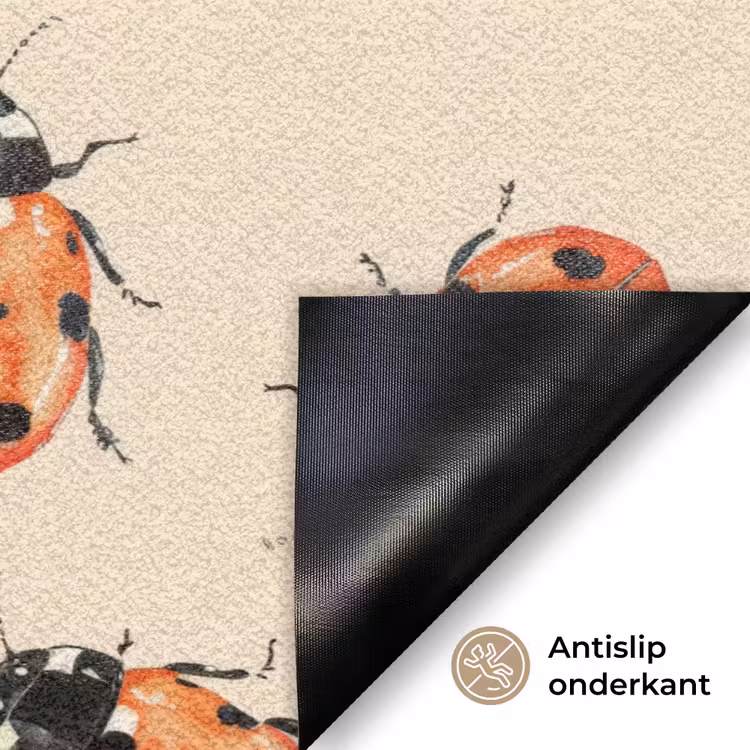 Lieveheersbeestjes - Patroon - Rood Deurmat klein 898 -antislip_NL