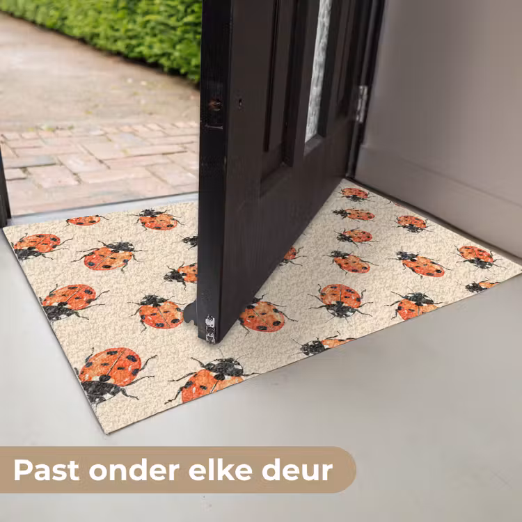 Lieveheersbeestjes - Patroon - Rood Deurmat klein 898 -USP_NL